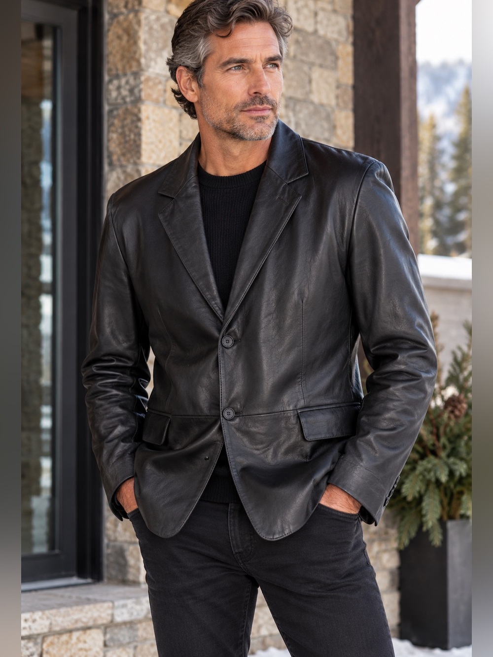 Danier genuine leather blazer